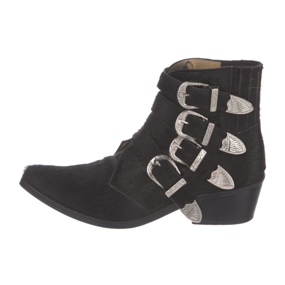 Toga Pulla calf hair cowboy boots ankle boots US8 IT38 true to size